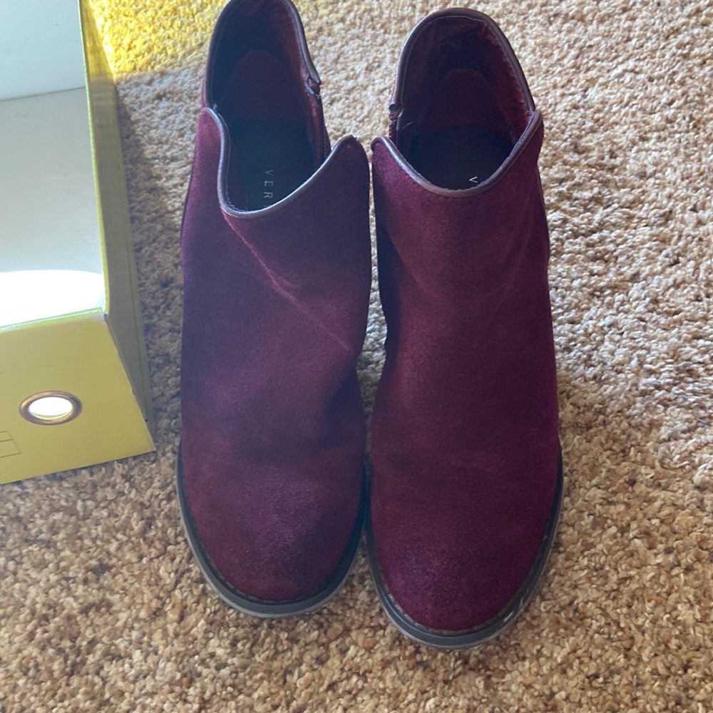 Burgundy boots
